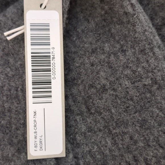 Everlane NWT The Cozy-Stretch Cropped Wool Yak Tank in Charcoal Gray  L - Picture 6 of 6